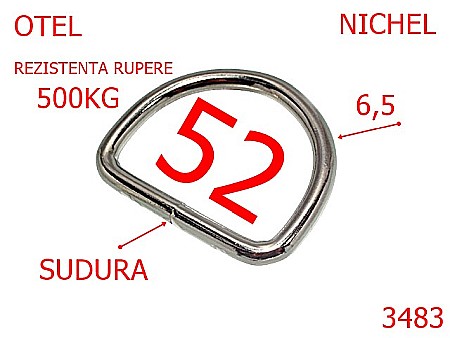 Inele sudate - 3483/INEL D 52 MM -SUDAT-52-mm-6.5-nichel---2B5-7C5/4G2/7A5/10B25--