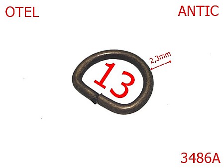 Inele D - 3486A/INEL D 13 mm-13-mm-2.3-antic---2F4--