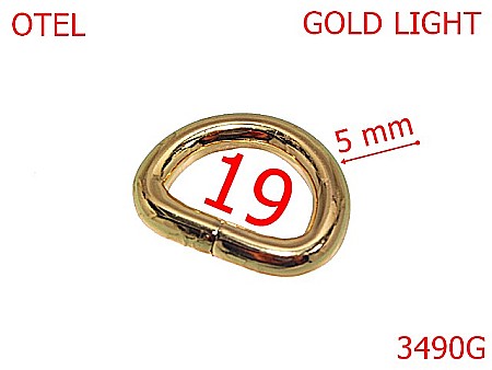 Inele D - 3490G/INEL D 19 mm-19-mm-5-gold light---2F5--