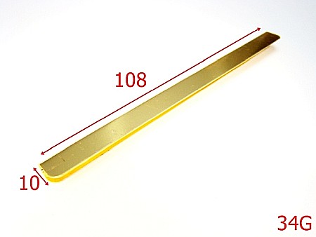 Accesorii metalice pentru marochinarie - 34G/MARGINE ORNAMENTALA 108MM GOLD-108-mm---gold---3L1--S35