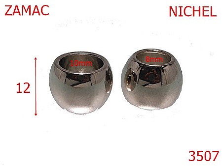 Clopotei poseta - 3507/CLOPOTEL ORNAMENTAL-10-mm---nichel---2F4--
