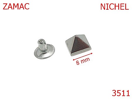 Piramide - 3511/PIRAMIDA 8 mm-8-mm---nichel-Ai33-Ai34-AH18----