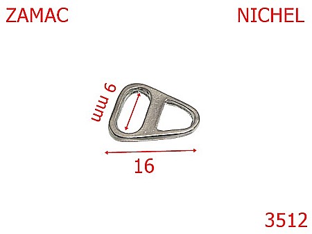 Inele D - 3512/INEL ZAMAC 9mm-9-mm---nichel-----