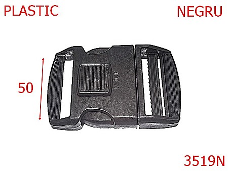 Plastice - 3519N/TRIDENT 5 CM  CU BLOCAJ-50-mm---negru-----