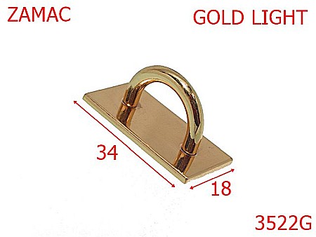 Sustinatori poseta - 3522G/SUSTINATOR  34X18-34X18-mm---gold light---2F3--