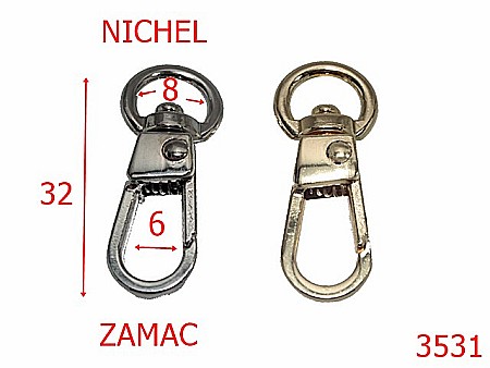 Carabine poseta - 3531/MINICARABINA-8-mm---nichel--5O10---