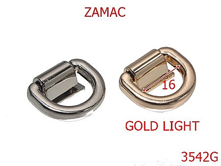 Sustinatori poseta - 3542G/SUSTINATOR ZAMAC 16 mm-16-mm---gold light---7H5--