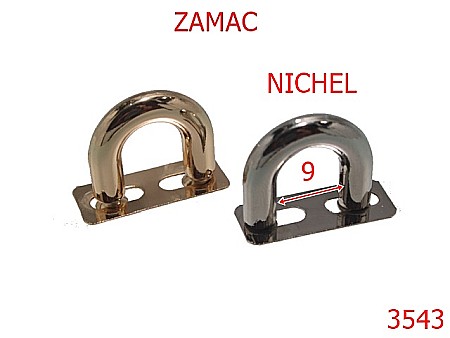 Sustinatori poseta - 3543/SUSTINATOR ZAMAC 9mm-9-mm---nichel---AM41/AO41--