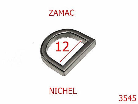 Inele D - 3545/INEL D  ZAMAC 12 MM-12-mm---nichel--3F7-AO43--