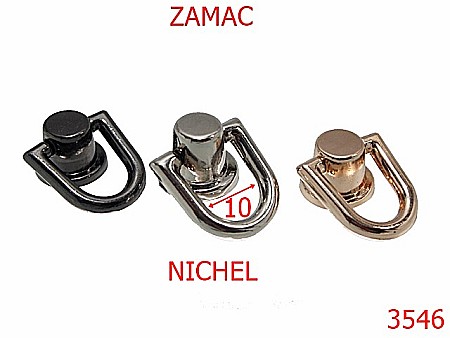 Sustinatori poseta - 3546/SUSTINATOR CU SURUB  10mm.-10-mm---nichel---1C5--