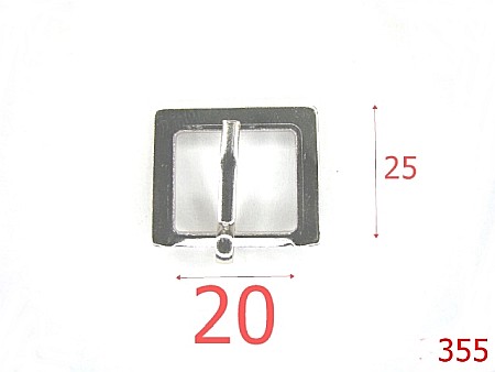 Catarame poseta - 355/CATARAMA  2 CM  NIKEL-20-mm---nichel-----D36