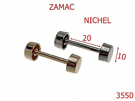 Galtere - 3550/HALTERA  2 CM-20-mm---nichel---13F17/AN43--