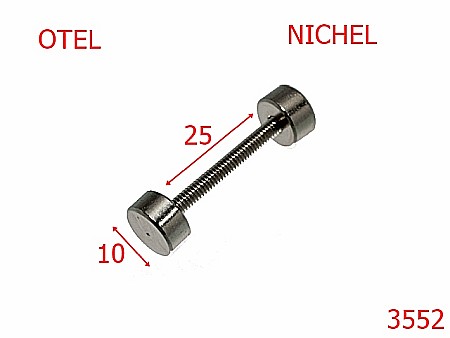 Galtere - 3552/HALTERA  2.5  CM-25-mm---nichel---11A2-7H3--