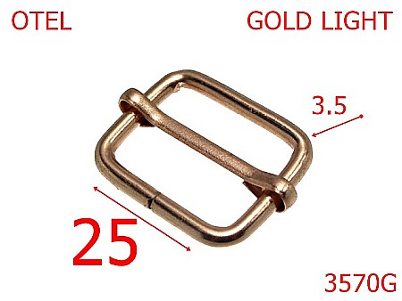 Catarame cu reglaj - 3570G/CATARAMA REGLAJ 25mmX3.5-25-mm-3.5-gold light--4k8-1A6-6F6--
