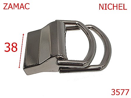 Catarame - 3577/CATARAMA CHINGA  TEXTILA-38-mm---nichel---4L7--