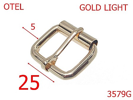 Catarame rola si 1 cui - 3579G/CATARAMA CU ROLA-25-mm-5-gold light--7G8-7H6--