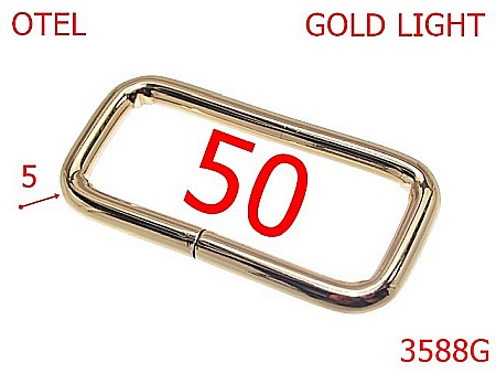 Inele dreptunghiulare - 3588G/INEL DREPTUNGHIULAR 5 0X5-50-mm-5-gold light-3L6-3L1--3K1--