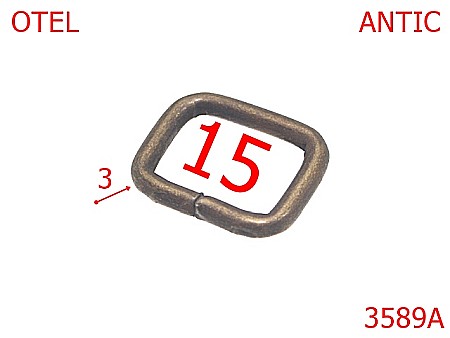 Inele dreptunghiulare - 3589A/INEL DREPTUNGHIULAR 15X3-15-mm-3-antic-3L4