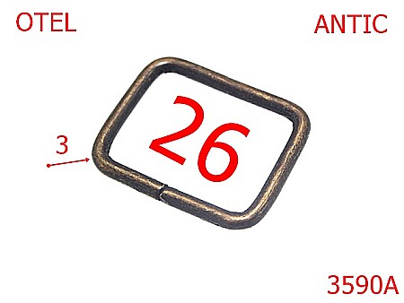 Inele dreptunghiulare - 3590A/INEL DREPTUNGHIULAR 2.6  CM-26-mm-3-antic--3G1---
