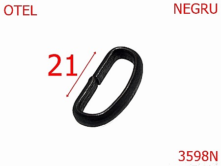 Pasant pafta - 3598N/PASANT 2.1 CM-21-mm---negru---6F7-7C8--