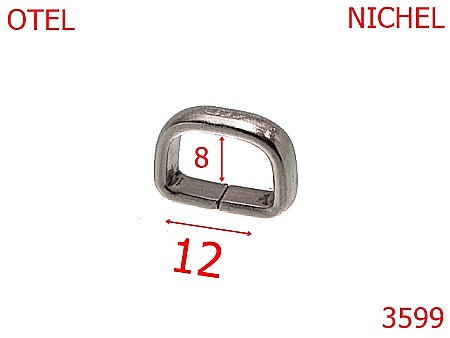 Pasant pafta - 3599/PASANT  INALT 12 mm-12-mm---nichel---7B5--