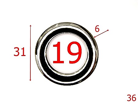 Inele - 36/INEL ROTUND 19*6 MM NIKEL-19-mm-6-nichel-4E.3--4E5--
