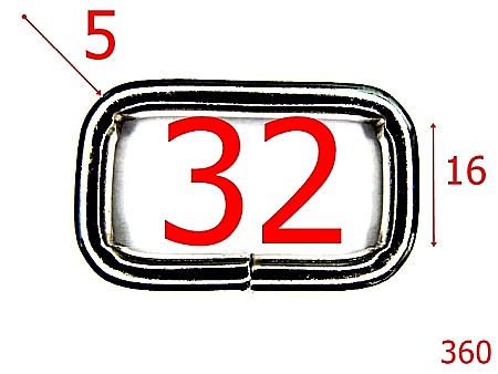 Inele dreptunghiulare - 360/INEL DREPT 3.2CM-32-mm-5-nichel---3H4--V1