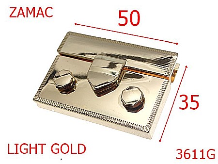 Inchizatori - 3611G/INCHIZATOARE POSETA-50X35-mm---gold light---12i10--