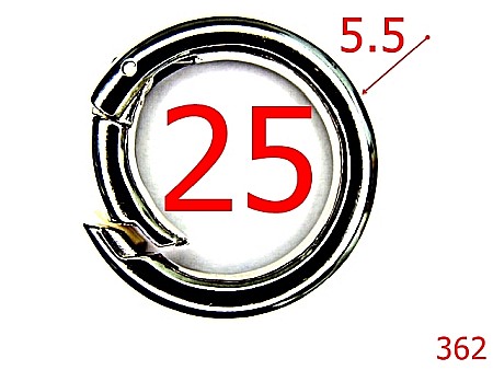Inele - 362/INEL CARAB 2.6-25-mm-5.5-nichel-23C2-23D2----