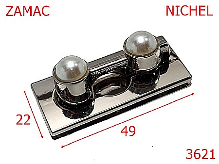 Inchizatori - 3621/INCHIZATOARE POSETA-49X22-mm---nichel---14G11--