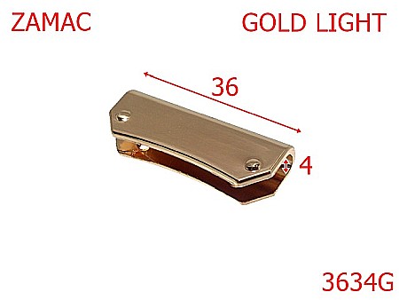 Accesorii metalice pentru marochinarie - 3634G/MARGINE ORNAMENTALA-36-mm---gold light-11B--11B3-1D5--