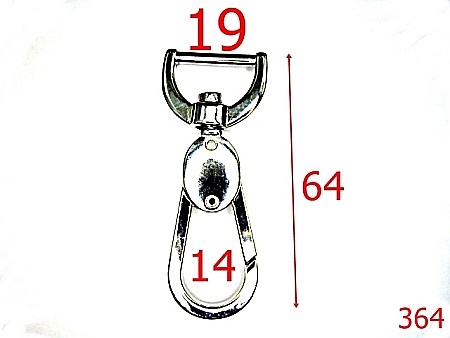 Carabine poseta - 364/CARABINA 19 MM.-19-mm---nichel---5C1--V9