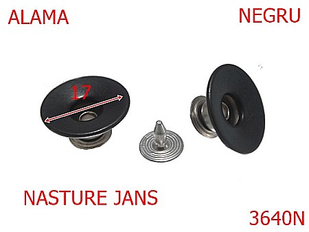 Nasturi - 3640N/NASTURE JANS-17-mm---negru---4H7--