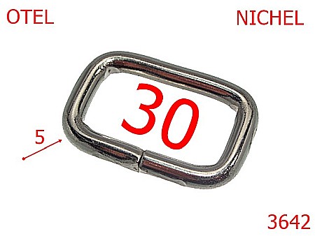 Inele dreptunghiulare - 3642/INEL DREPTUNGHIULAR-30-mm-5-nichel-3G8--3G7-1C1/1B1--