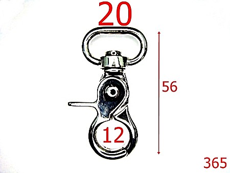 Carabine poseta - 365/CARABINA 20MM.-20-mm---nichel-5i8----