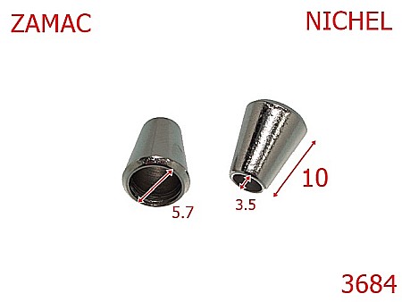 Accesorii confectii - 3684/CLOPOTEL SIRET-5.7-mm---nichel-15A3--7i5--