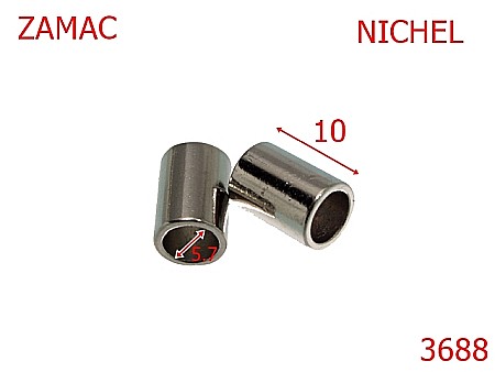 Accesorii metalice pentru marochinarie - 3688/DISTANTIER METALIC-5.7-mm---nichel-15A3--7i6/7i5--