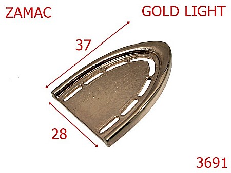 Accesorii metalice pentru marochinarie - 3691G/VARF CUREA-37-mm---gold light---14E14--
