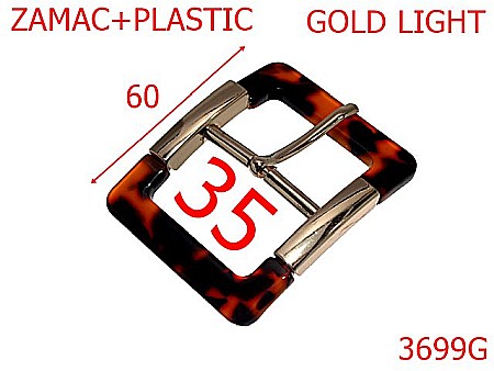 Catarame - 3699G/CATARAMA CUREA DAMA-35-mm---gold light---14D13--