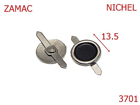 Accesorii metalice pentru marochinarie - 3701/ORNAMENT -13.5-mm---nichel--AA22-1A2--