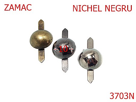 Picioruse fund - 3703N/BUMB ORNAMENTAL-10-mm---nichel negru---14B16--