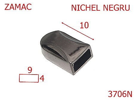 Terminatie fermoar - 3706N/CAPAT FERMOAR-9-mm---nichel negru-11B--11B3--