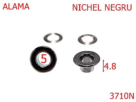 Ocheti - 3710N/OCHET-5-mm---nichel negru---2F3--