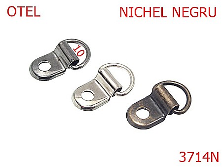 Inele D - 3714N/INEL RAMBO OTEL INCALTAMINTE-10-mm---nichel negru--15A1---