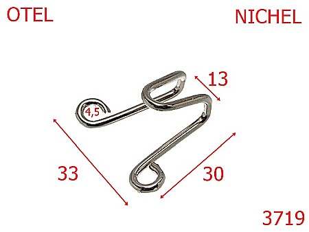 Accesorii confectii - 3719/CARLIG CONFECTII -13-mm---nichel---14F14--