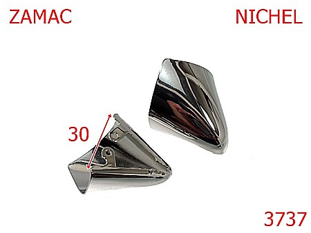 Accesorii metalice pentru marochinarie - 3737/VARF METALIC INCALTAMINTE-30-mm---nichel---1C8--