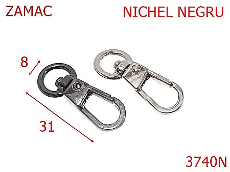 Carabine poseta - 3740N/CARABINA-9-mm---nichel negru---13A13--