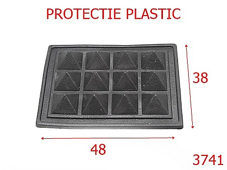 Plastice - 3741/PROTECTIE PLASTIC-48X38-mm---negru---5F1--