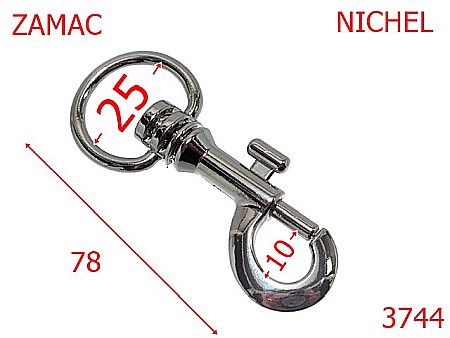 Carabine poseta - 3744/CARABINA-25-mm---nichel--5S10-5G4-4L2--