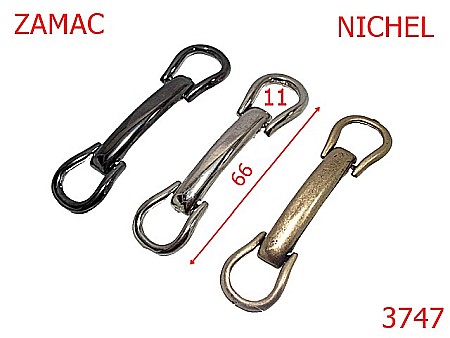 Accesorii metalice pentru marochinarie - 3747/ORNAMENT INCALTAMINTE-66-mm---nichel-----
